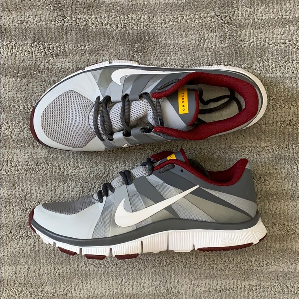 RARE Nike Men’s Maroon Gray Livestrong Sneakers 8